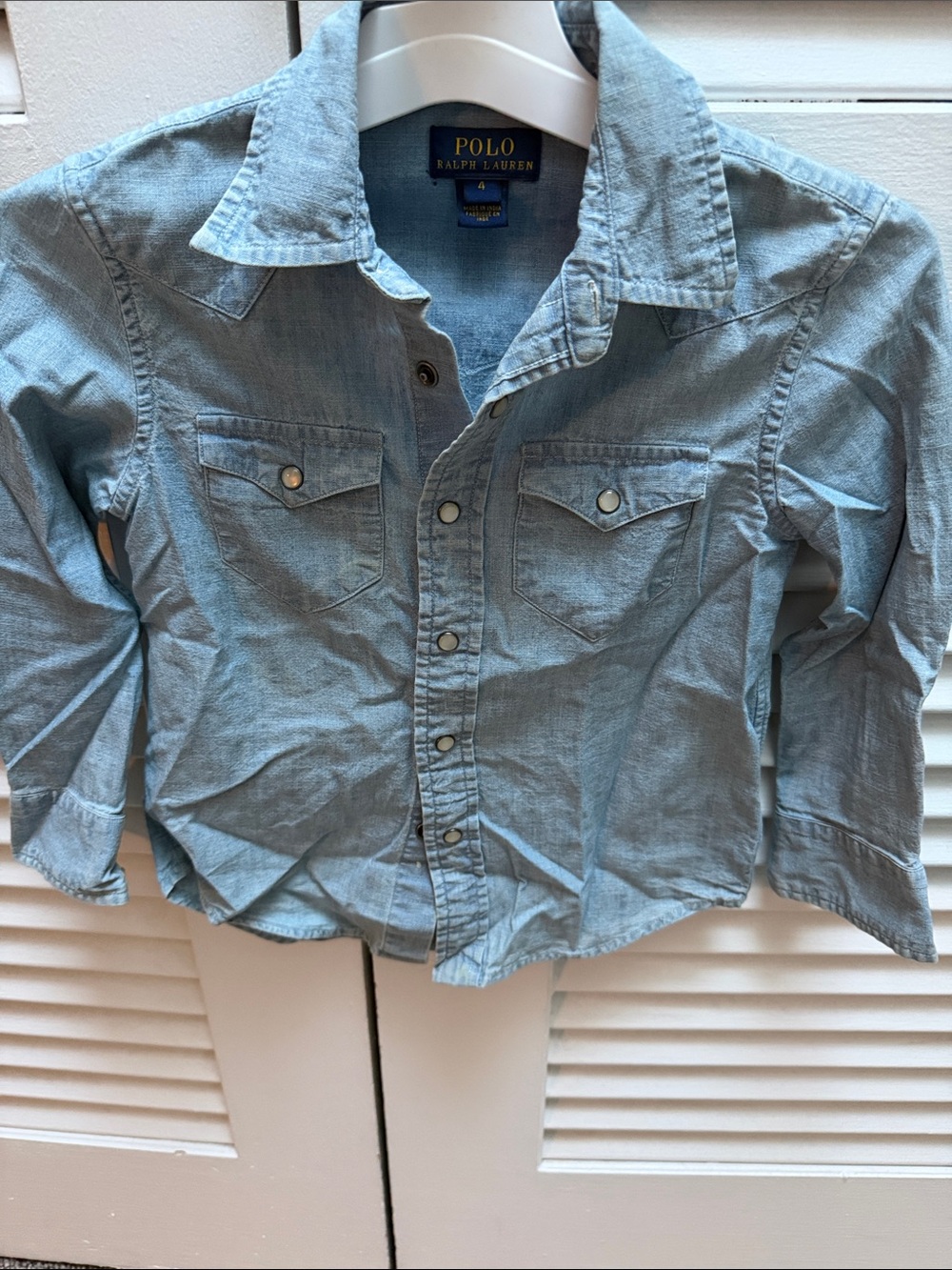 Polo by Ralph Lauren Light Blue Denim-Style Button-Down Shirt